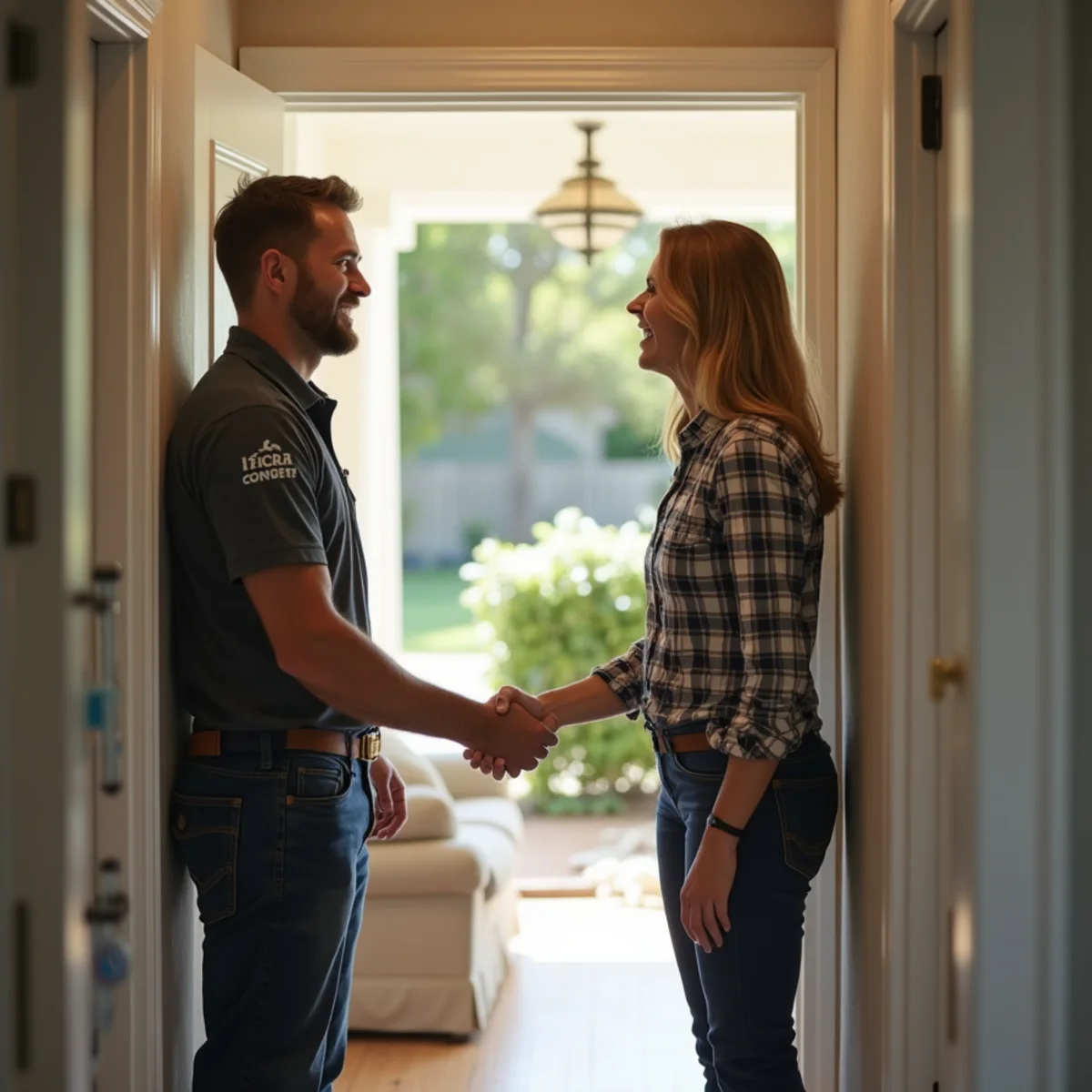 Happy Lake Forest homeowners after water damage restoration